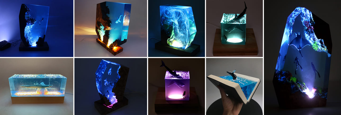 Illuminate Your Space with SharkLamp's Resin Table Lamps