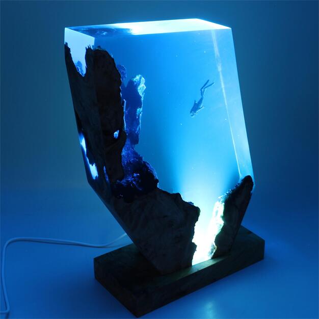 Wooden Blue Marine Resin Lamp（ Best Gift 🎁 ） shark resin lamp, resin lamp, resin night light, resin lamps, shark light, desk lamps amazon, best desk lamp, best desk light, side table lamps for bedroom, shark resin lamp, shark led light, coolest table lamps, Shark Lamp, epoxy resin lamp, epoxy lamp, Shark decor, Shark lamp US, Unique lamp designs, dolphin night light, driftwood epoxy lamp, diver epoxy lamp, epoxy lights